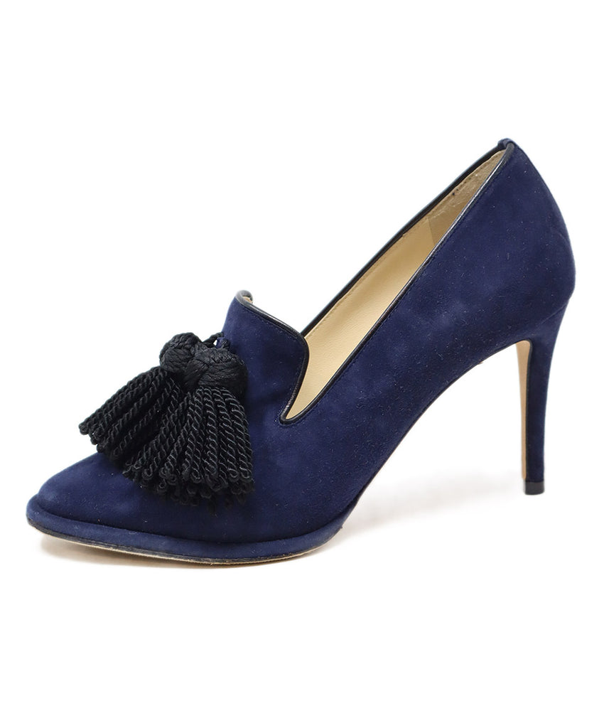 Jimmy Choo Navy Suede Heels sz 5.5 - Michael's Consignment NYC