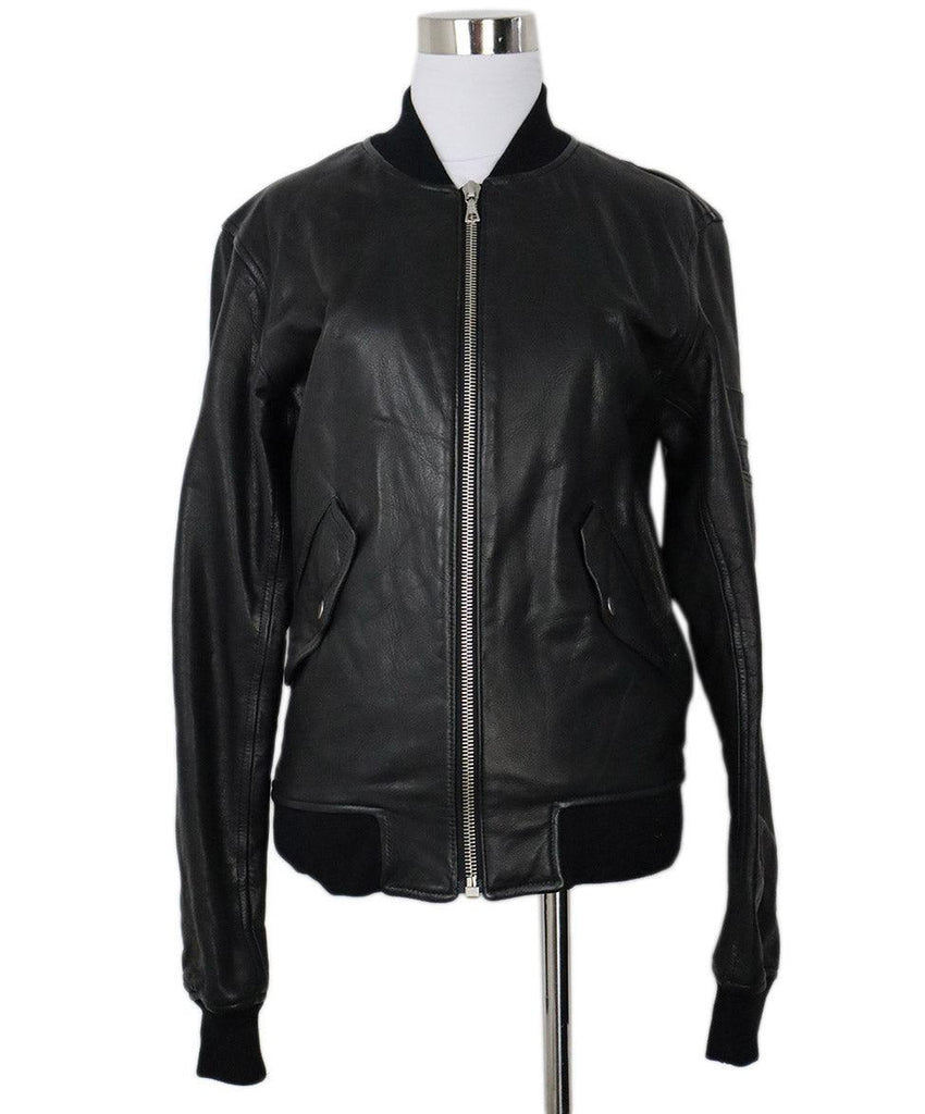 John Elliott Black Leather Jacket sz 2 - Michael's Consignment NYC