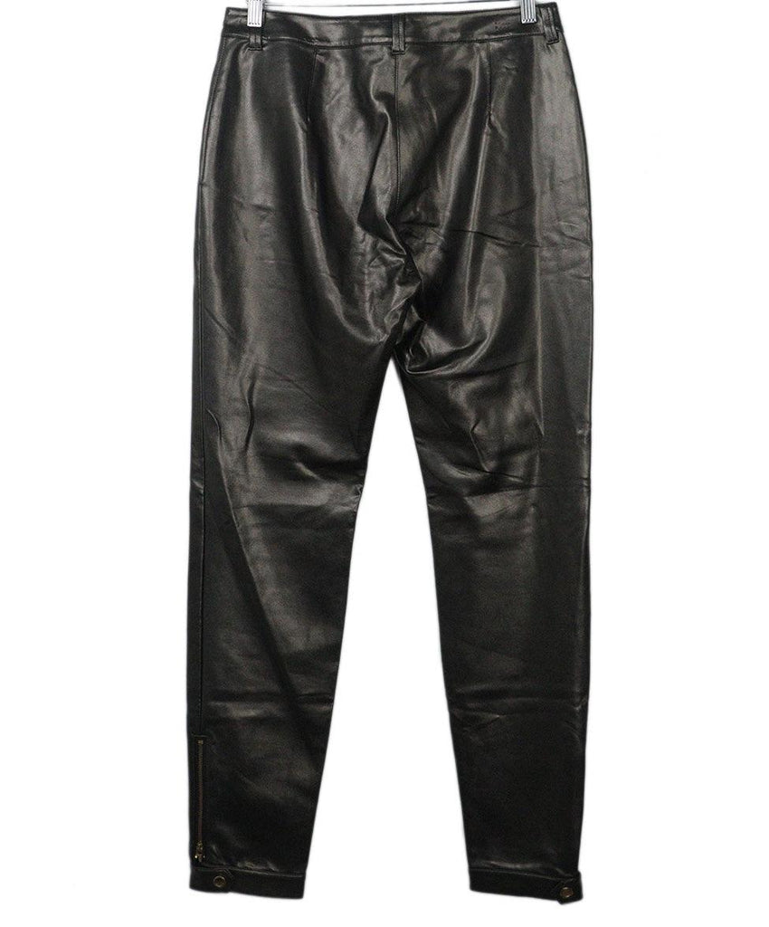 Justcavalli Pewter Metallic Trim Pants sz 12 - Michael's Consignment NYC