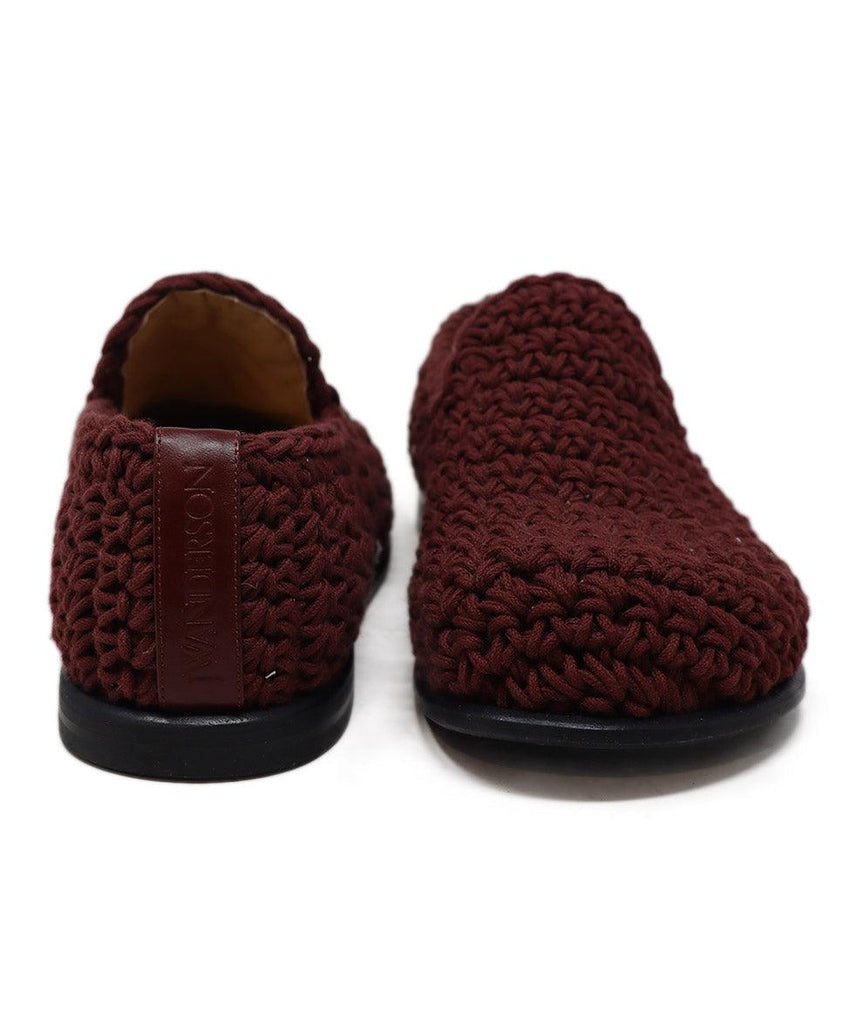 JW Anderson Burgundy Knit Shoes sz 7 - Michael's Consignment NYC