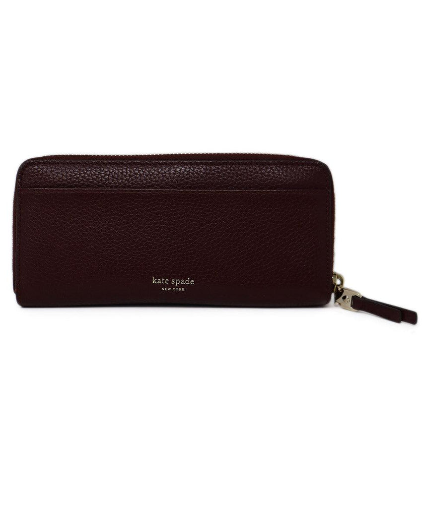 Kate Spade Burgundy Leather Wallet - Michael's Consignment NYC