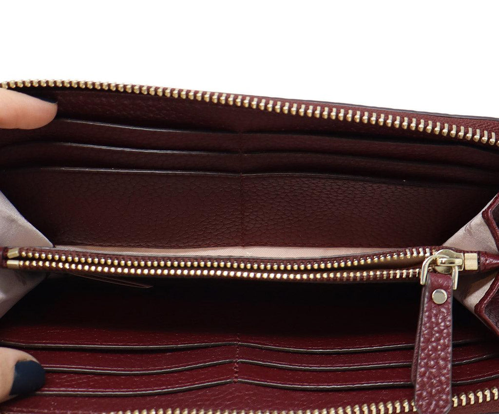 Kate Spade Burgundy Leather Wallet - Michael's Consignment NYC