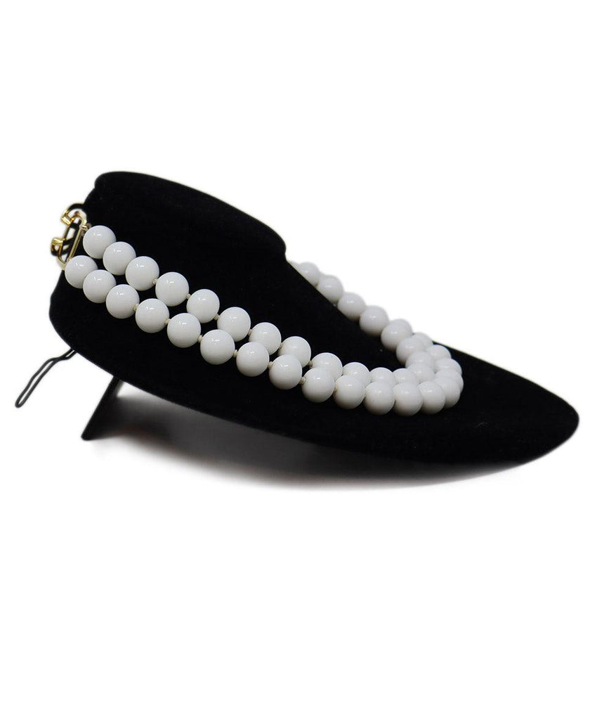 Kenneth J. Lane White Beaded Necklace - Michael's Consignment NYC