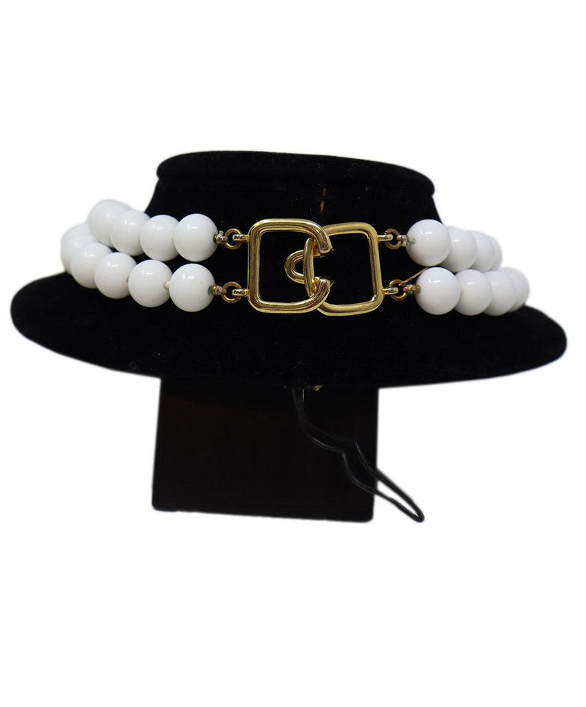 Kenneth J. Lane White Beaded Necklace - Michael's Consignment NYC
