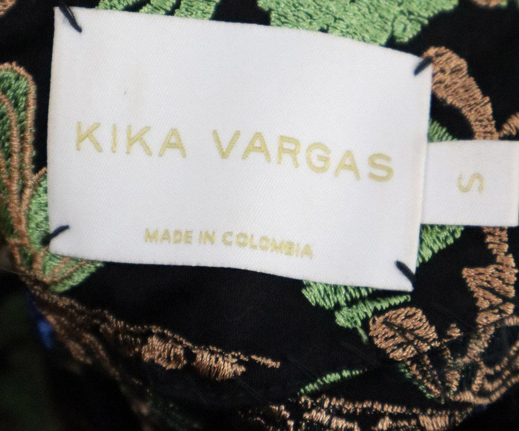 Kika Vargas Black Embroidered Top w/ Collar sz 4 - Michael's Consignment NYC