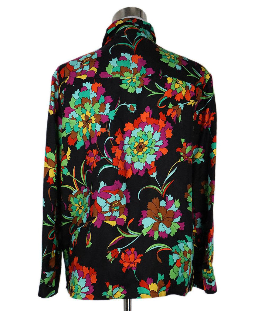 La Double J Floral Print Silk Blouse sz 4 - Michael's Consignment NYC