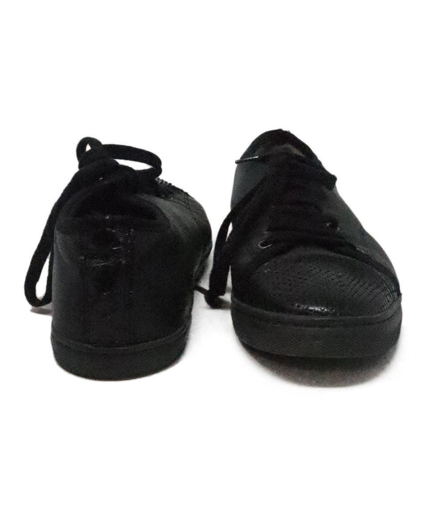 Lanvin Black Leather & Snakeskin Sneakers sz 8 - Michael's Consignment NYC
