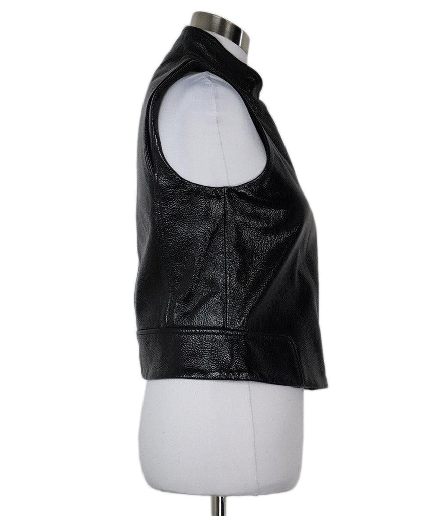 Lanvin Black Patent Leather Vest sz 4 - Michael's Consignment NYC