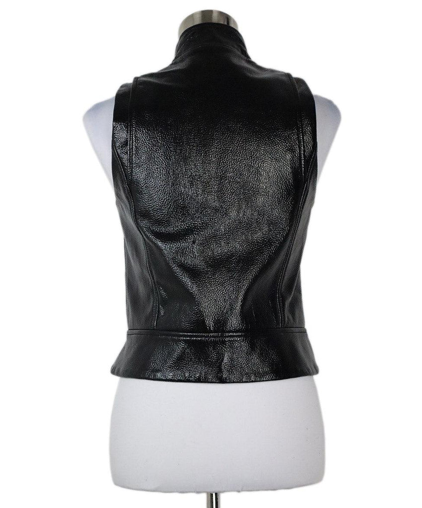 Lanvin Black Patent Leather Vest sz 4 - Michael's Consignment NYC