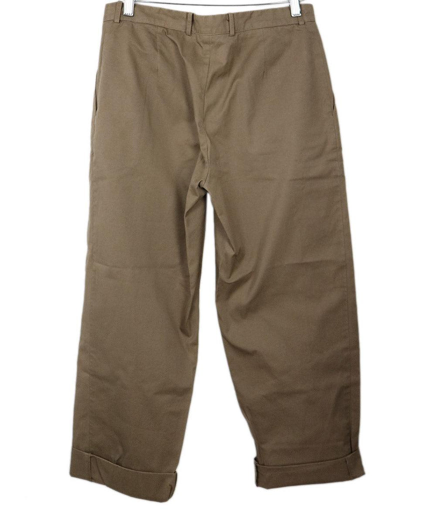 Lanvin Khaki Cotton Cropped Pants sz 6 - Michael's Consignment NYC