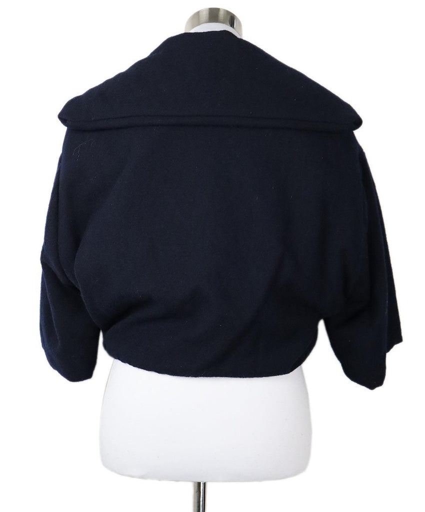 Lanvin Navy Wool Beaded Jacket sz 6 - Michael's Consignment NYC