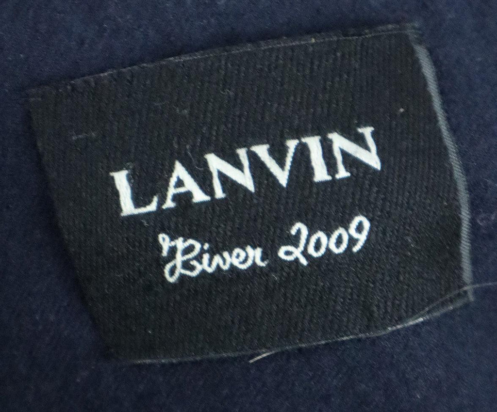 Lanvin Navy Wool Beaded Jacket sz 6 - Michael's Consignment NYC