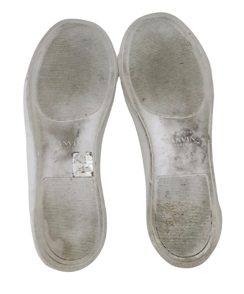 Lanvin White Leather Sneakers sz 8 - Michael's Consignment NYC