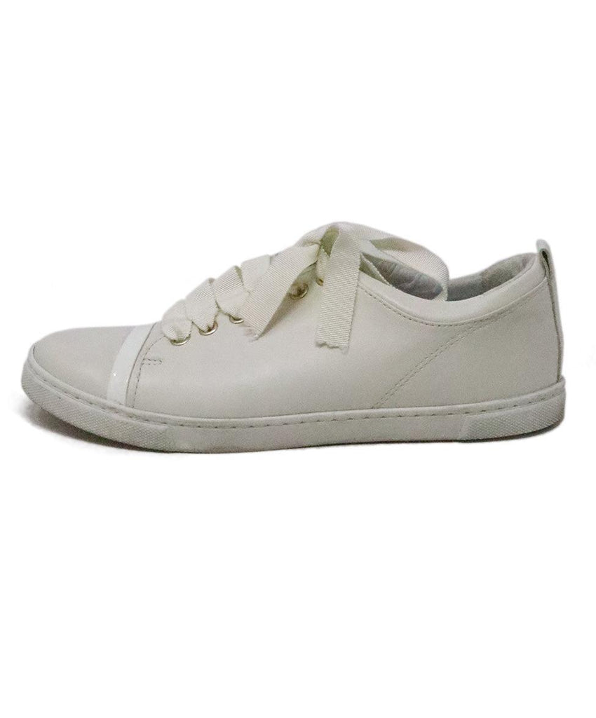 Lanvin White Leather Sneakers sz 8 - Michael's Consignment NYC