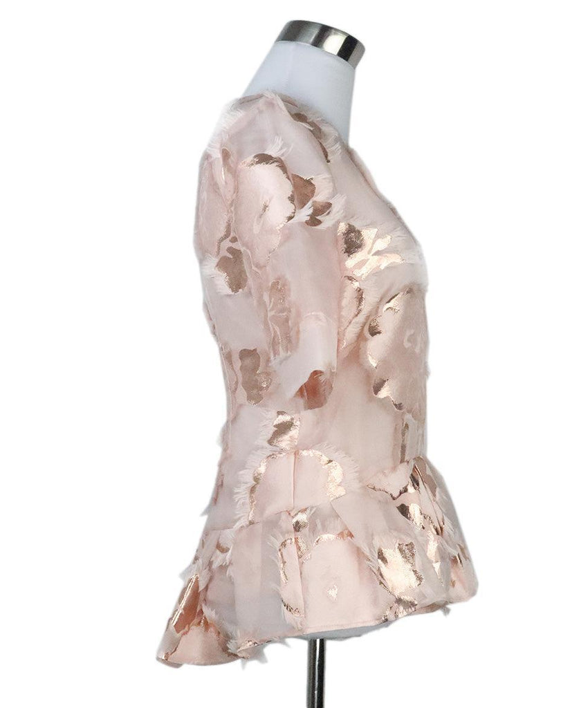 Lela Rose Pink & Rose Gold Blouse sz 0 - Michael's Consignment NYC