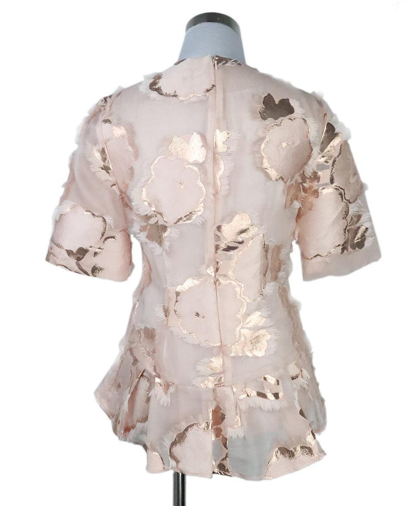 Lela Rose Pink & Rose Gold Blouse sz 0 - Michael's Consignment NYC