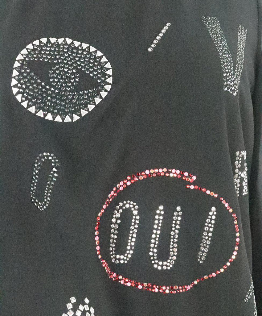 Libertine Black Embellished Silk Blouse sz 4 - Michael's Consignment NYC