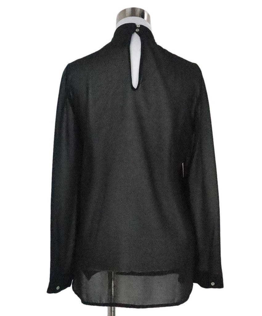 Libertine Black Embellished Silk Blouse sz 4 - Michael's Consignment NYC