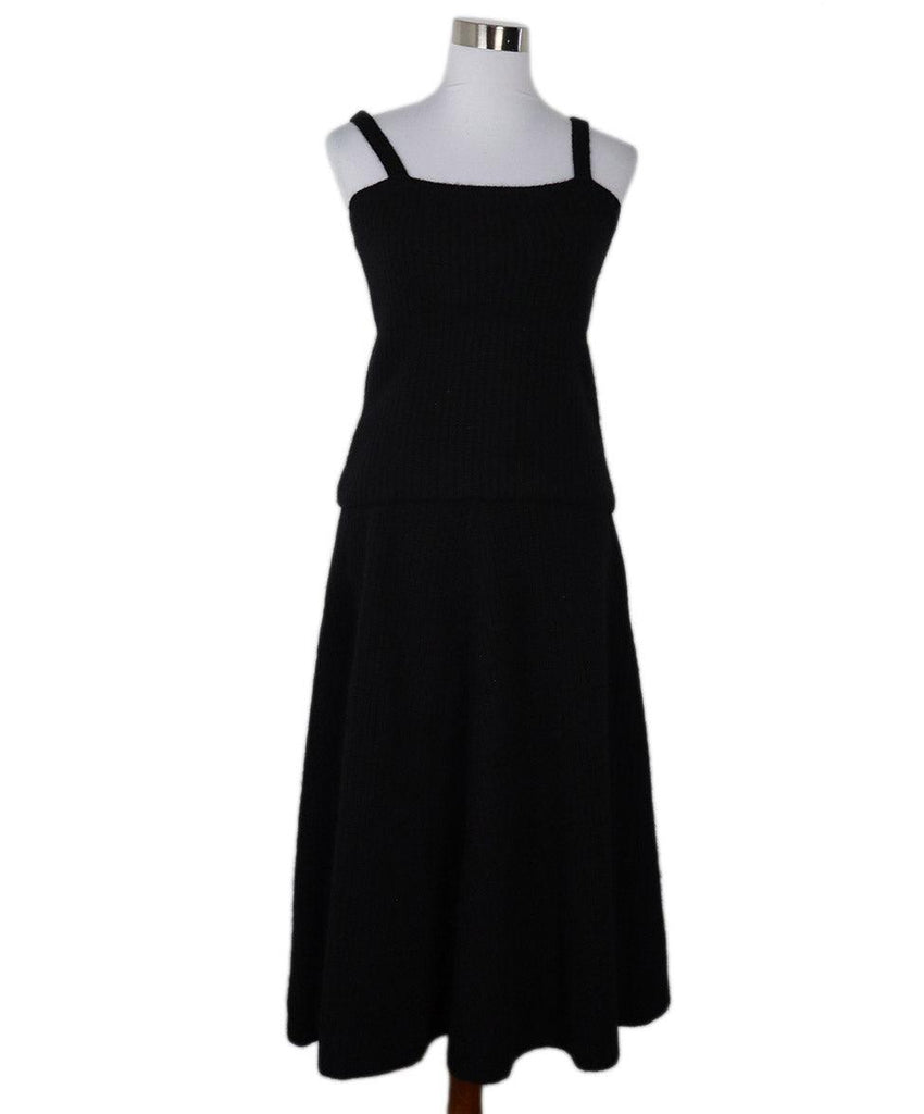 Lippes Black Cashmere Skirt Set sz 8 - Michael's Consignment NYC