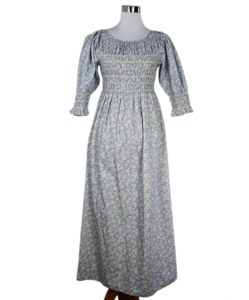 Loeffler Randall Blue & Ivory Floral Print Dress sz 4 - Michael's Consignment NYC