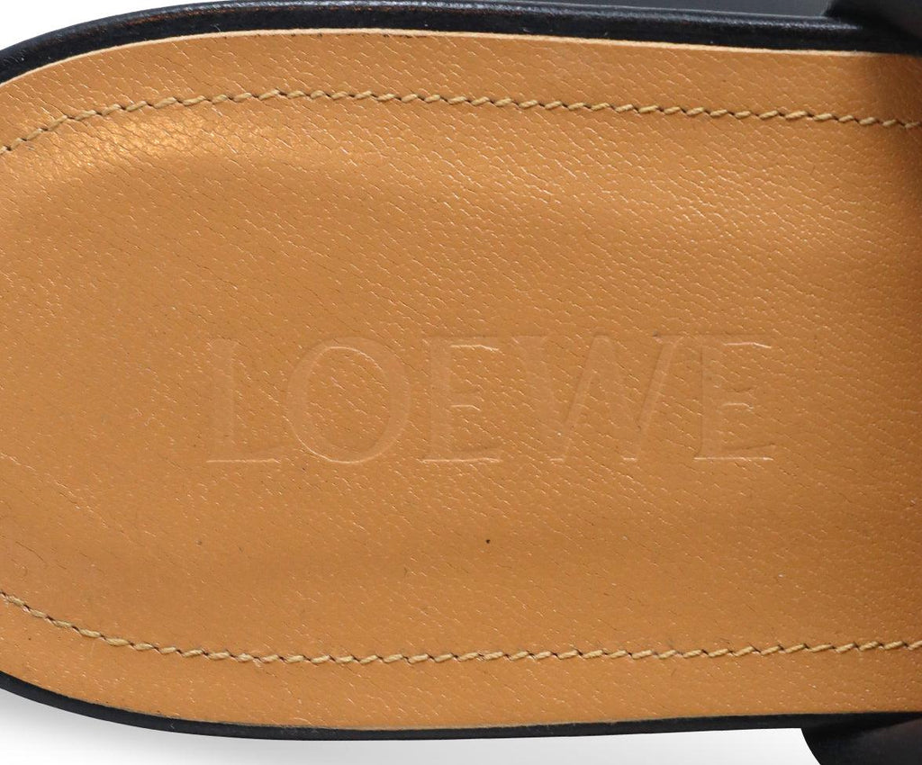 Loewe Black Leather Mules sz 9 - Michael's Consignment NYC
