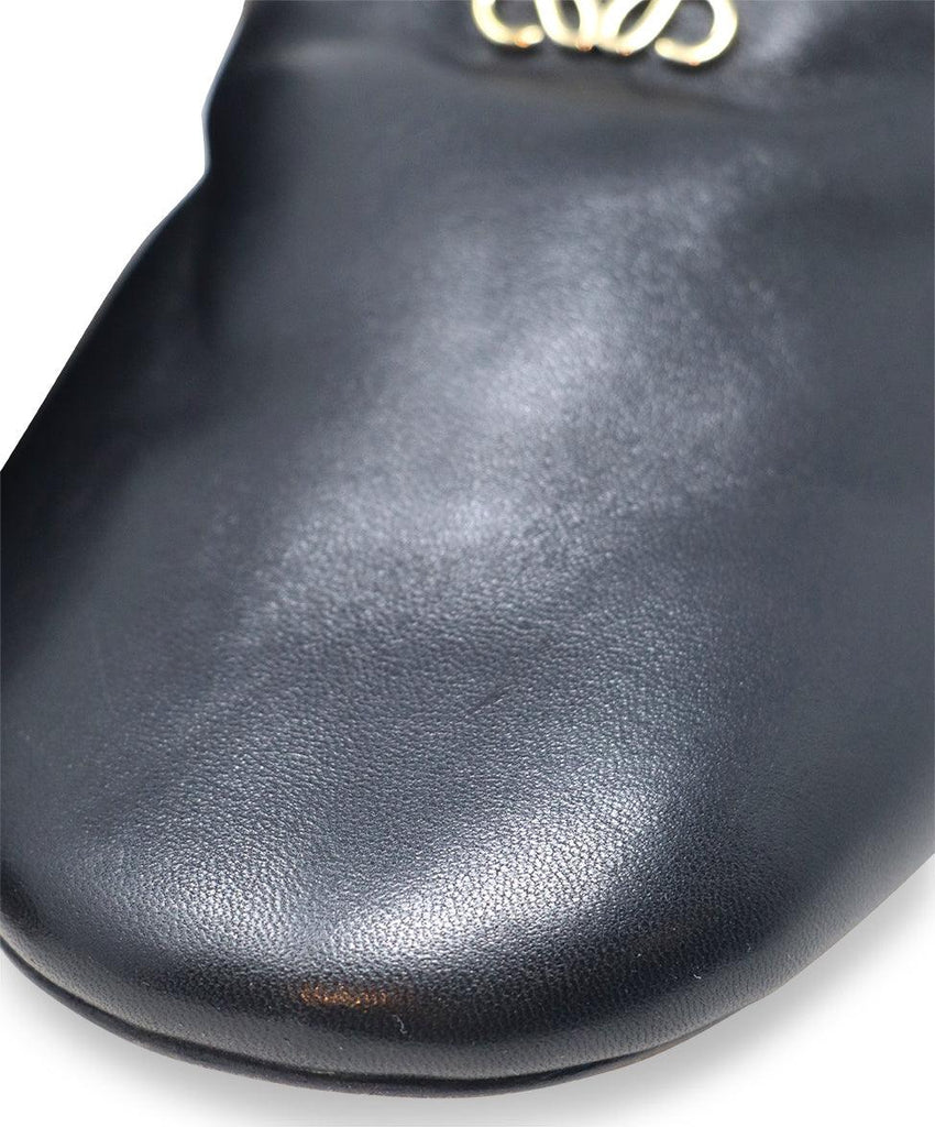 Loewe Black Leather Mules sz 9 - Michael's Consignment NYC