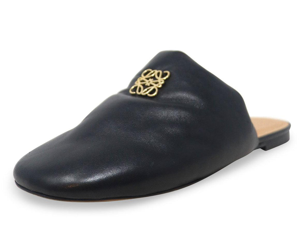 Loewe Black Leather Mules sz 9 - Michael's Consignment NYC