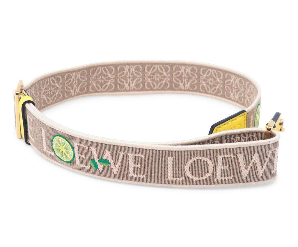 Loewe Lime Embroidered Bag Strap - Michael's Consignment NYC