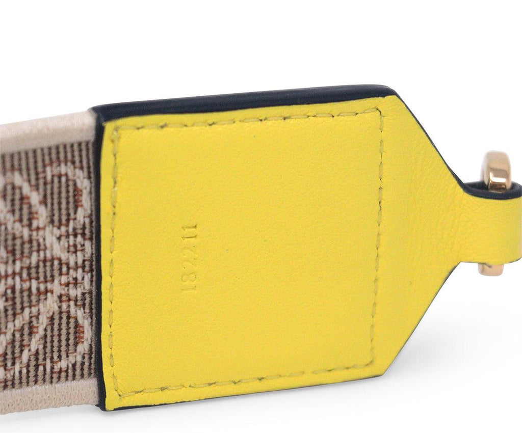 Loewe Lime Embroidered Bag Strap - Michael's Consignment NYC