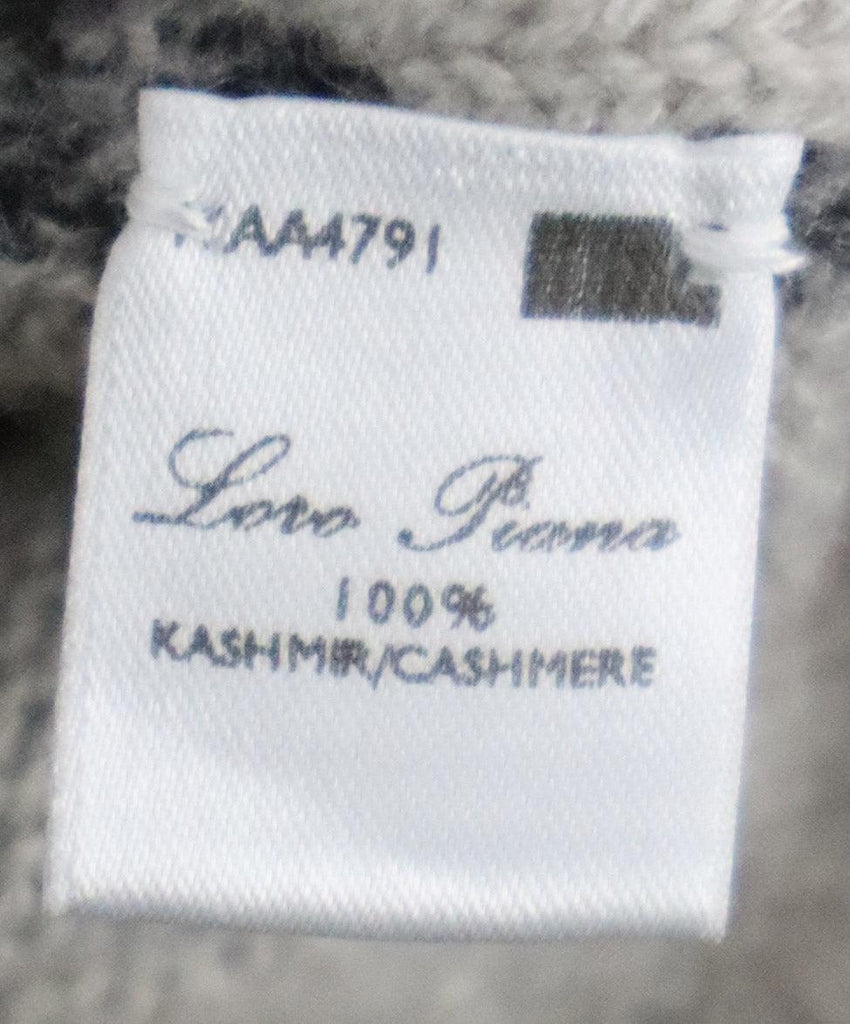 Loro Piana Blue & Grey Floral Cashmere Sweater sz 2 - Michael's Consignment NYC