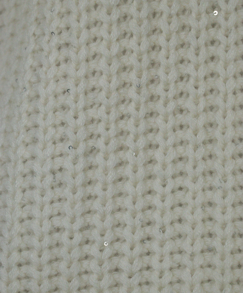 Loro Piana Cream Cashmere Sequin Turtleneck sz 4 - Michael's Consignment NYC