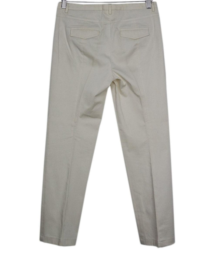 Loro Piana Cream Cotton Pants sz 4 - Michael's Consignment NYC