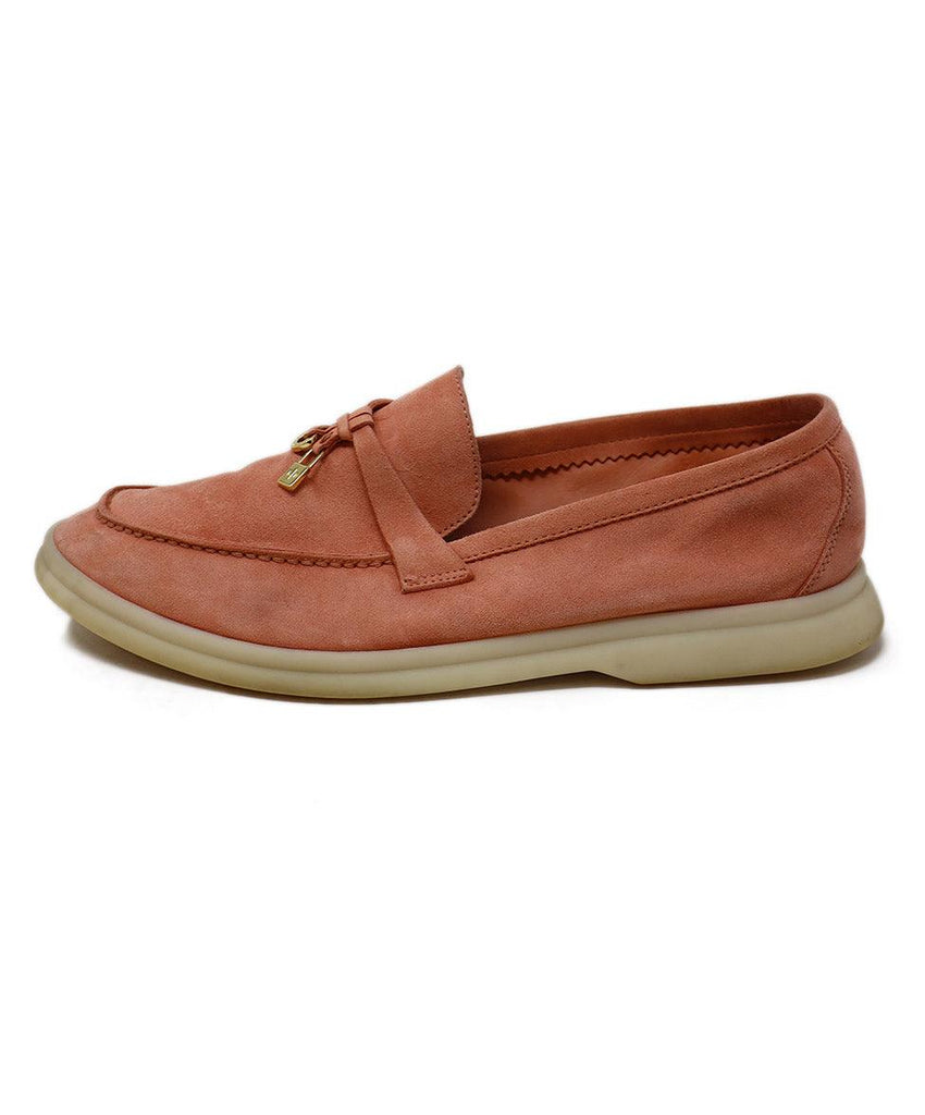 Loro Piana Pink Suede Loafers sz 10.5 - Michael's Consignment NYC