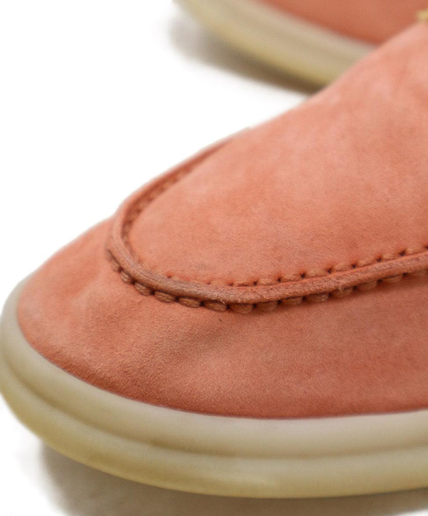 Loro Piana Pink Suede Loafers sz 10.5 - Michael's Consignment NYC