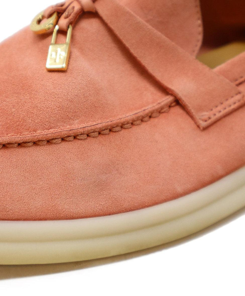 Loro Piana Pink Suede Loafers sz 10.5 - Michael's Consignment NYC
