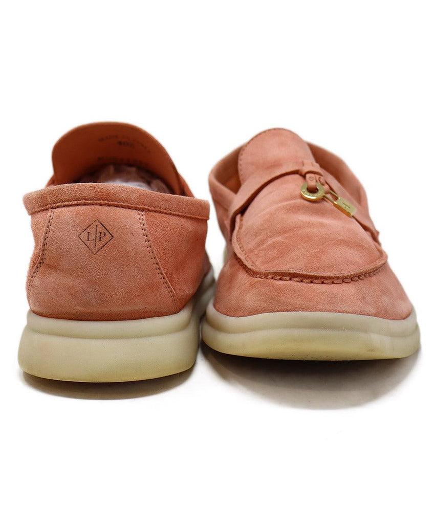 Loro Piana Pink Suede Loafers sz 10.5 - Michael's Consignment NYC
