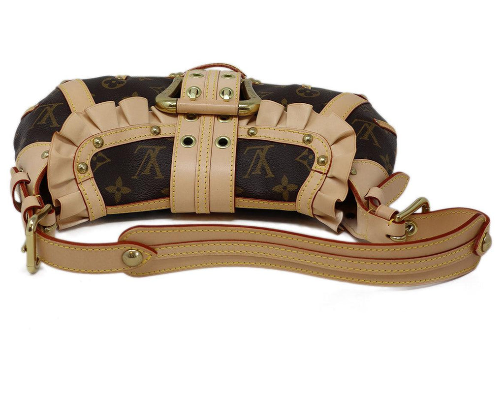 Louis Vuitton Tan & Brown Monogram Leonor Bag - Michael's Consignment NYC