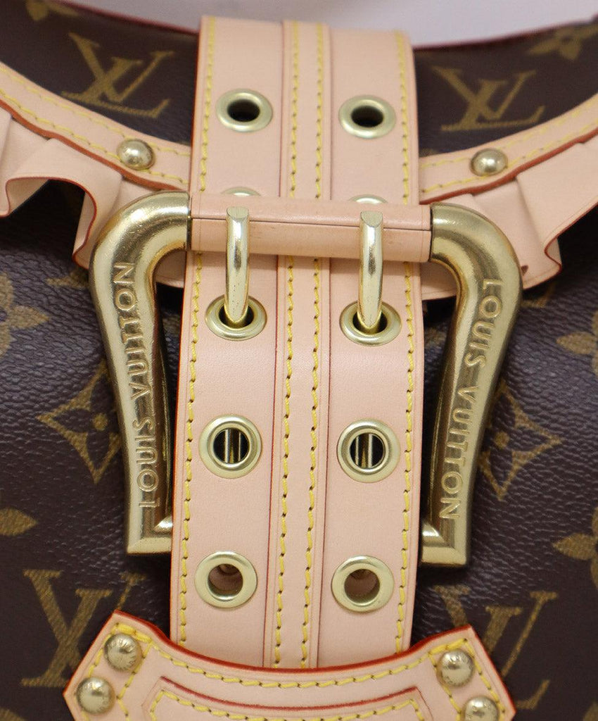 Louis Vuitton Tan & Brown Monogram Leonor Bag - Michael's Consignment NYC