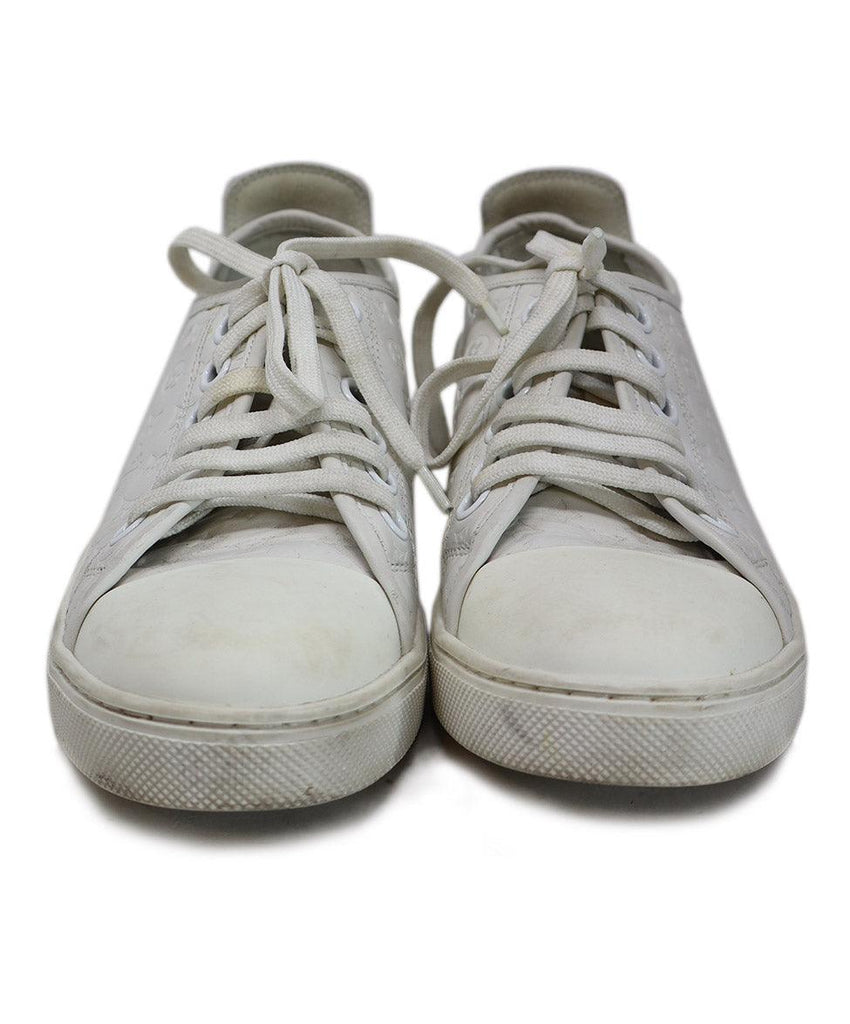 Louis Vuitton White Leather Sneakers sz 5.5 - Michael's Consignment NYC