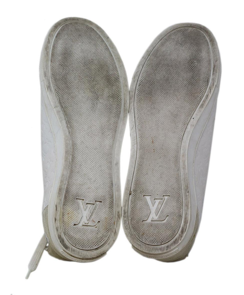 Louis Vuitton White Leather Sneakers sz 5.5 - Michael's Consignment NYC
