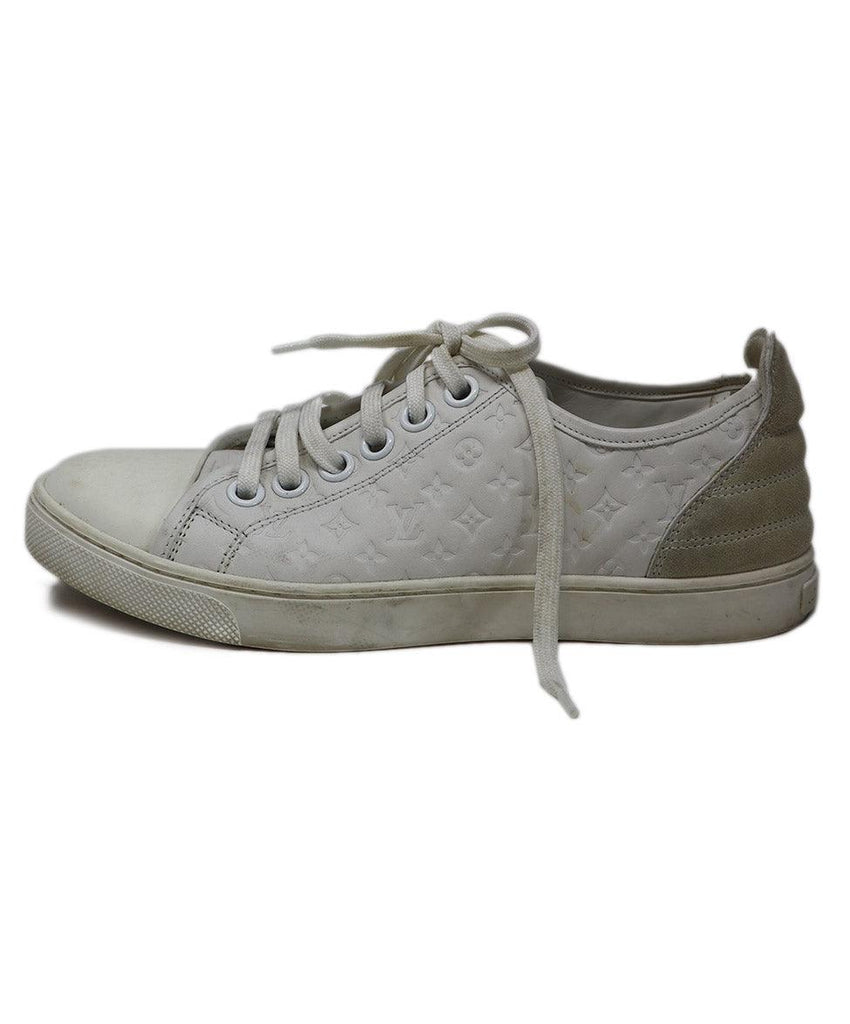 Louis Vuitton White Leather Sneakers sz 5.5 - Michael's Consignment NYC