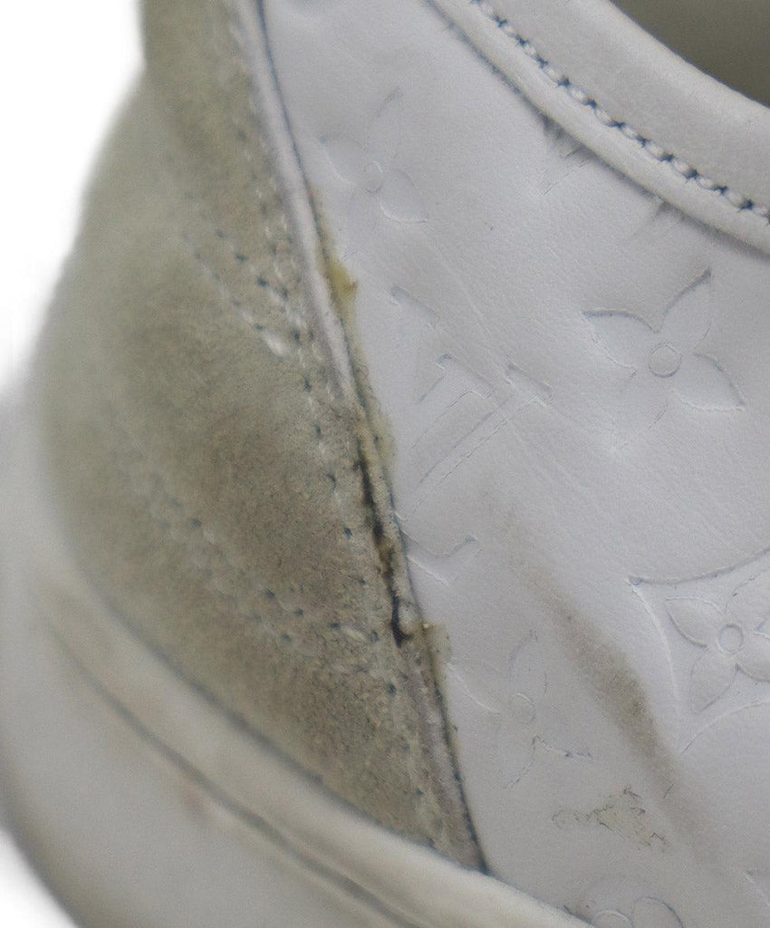 Louis Vuitton White Leather Sneakers sz 5.5 - Michael's Consignment NYC