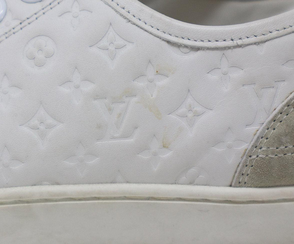 Louis Vuitton White Leather Sneakers sz 5.5 - Michael's Consignment NYC