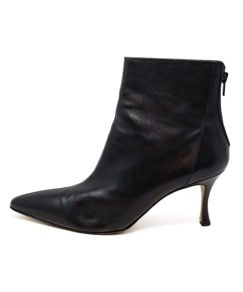 Manolo Blahnik Black Leather Booties sz 9.5 - Michael's Consignment NYC