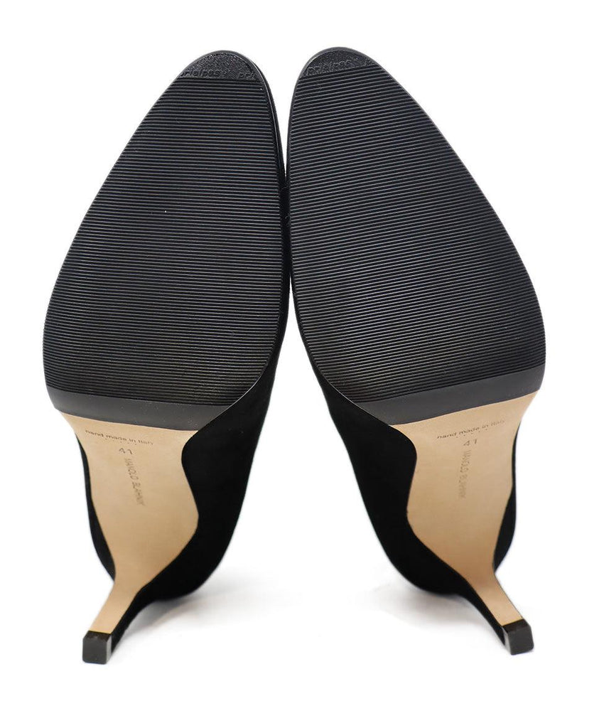 Manolo Blahnik Black Suede Booties sz 11 - Michael's Consignment NYC