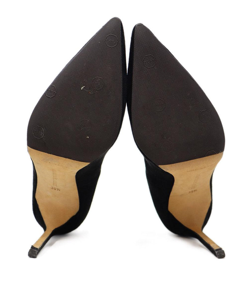 Manolo Blahnik Black Suede Heels sz 9.5 - Michael's Consignment NYC
