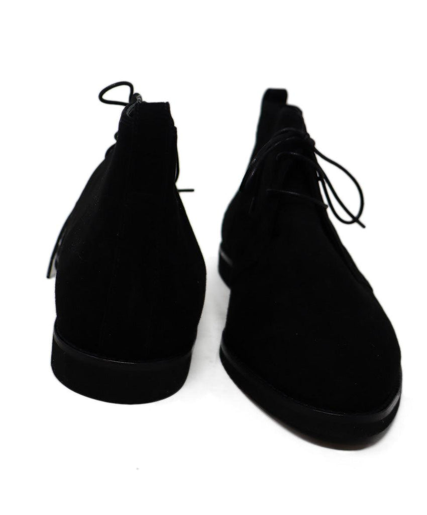 Manolo Blahnik Black Suede Lace Up Booties sz 11 - Michael's Consignment NYC