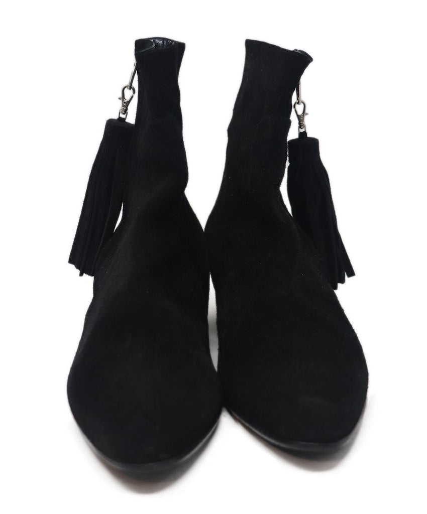 Manolo Blahnik Black Suede Tassel Booties sz 9 - Michael's Consignment NYC