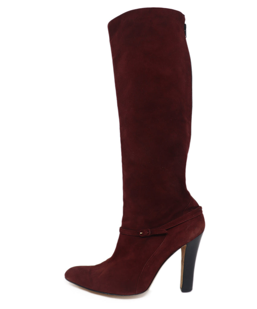 Manolo Blahnik Burgundy Suede Boots sz 11 - Michael's Consignment NYC