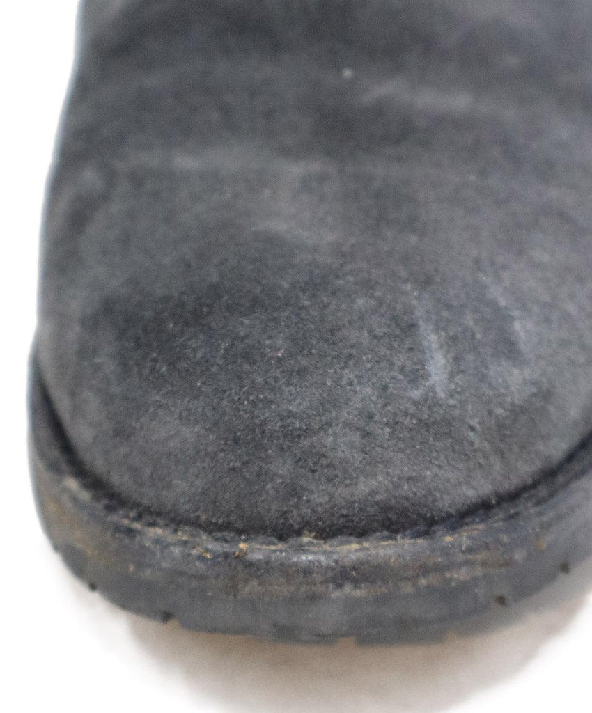 Manolo Blahnik Grey Suede & Shearling Boots sz 9 - Michael's Consignment NYC